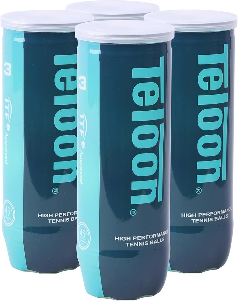 Teloon Championship Tennis Balls - Extra Duty - Regular Duty Felt Pressurized Tennis Balls - Image 1